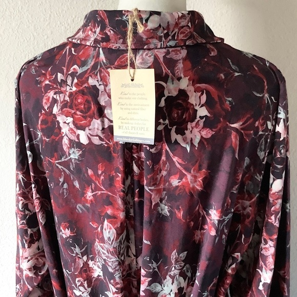 BLUE SKY CLOTHING Bamboo Floral Shirt Dress NEW Cottagecore Modest Comfy 1X - Picture 12 of 16